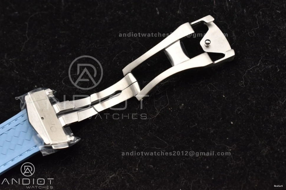 Blue 43mm Clone Dial Best Blue Aqua Rubber 1:1 Edition Super Summer A8938 Strap Terra on GMT VSF Worldtimer 1225